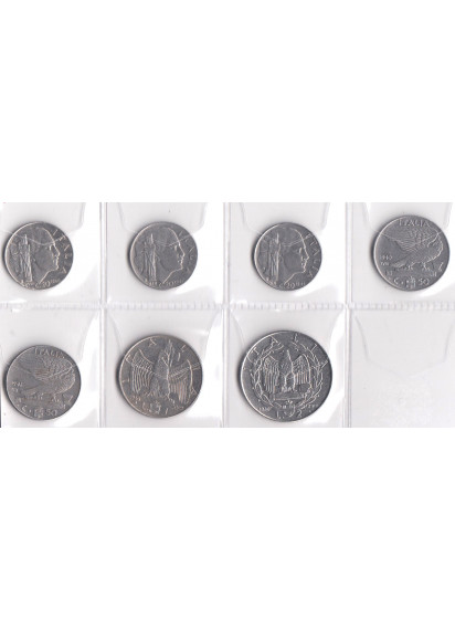 Regno D'Italia serie di monete da 7 monete varie date Conservazione Splendida